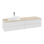 V&B Waschtischunterschrank ohne Frontstruktur Antao 160x50cm, HL, WBP botti., glo wh. Lac