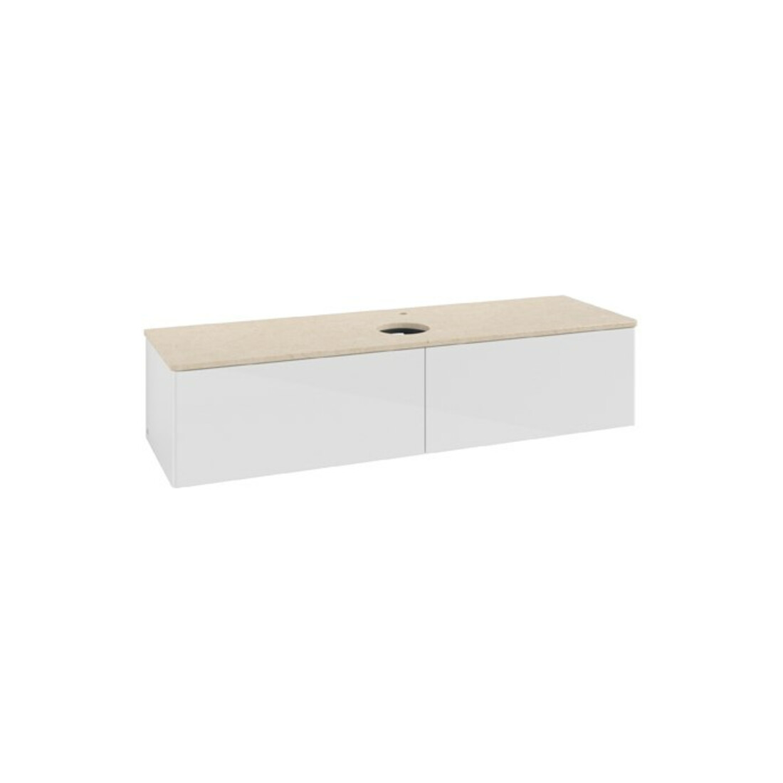 V&B Waschtischunterschrank ohne Frontstruktur Antao 160x50cm, HL, WBP botti., glo wh. Lac