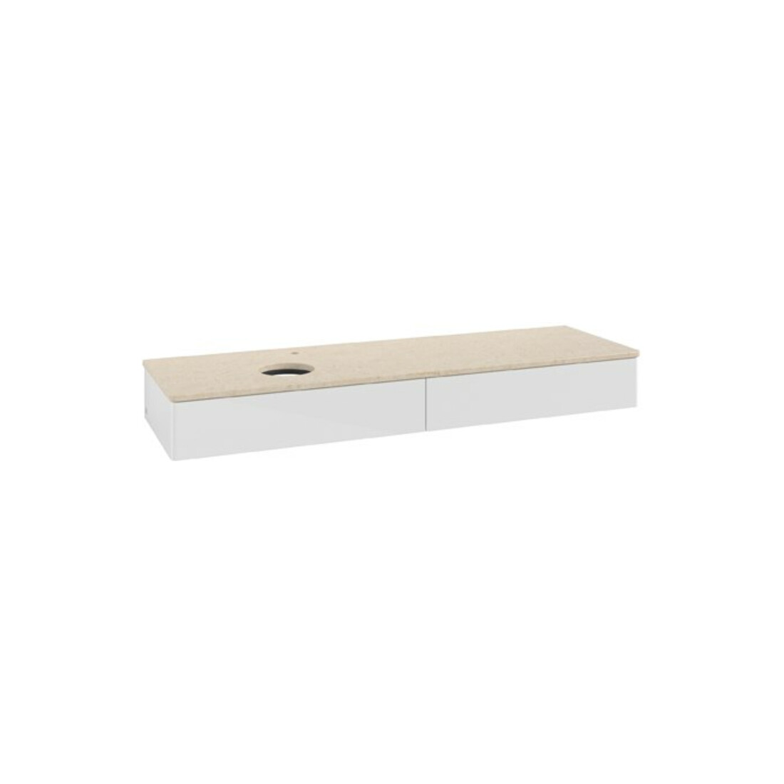V&B Waschtischunterschrank ohne Frontstruktur Antao 160x50cm, HL, WBP botti., glo wh. Lac