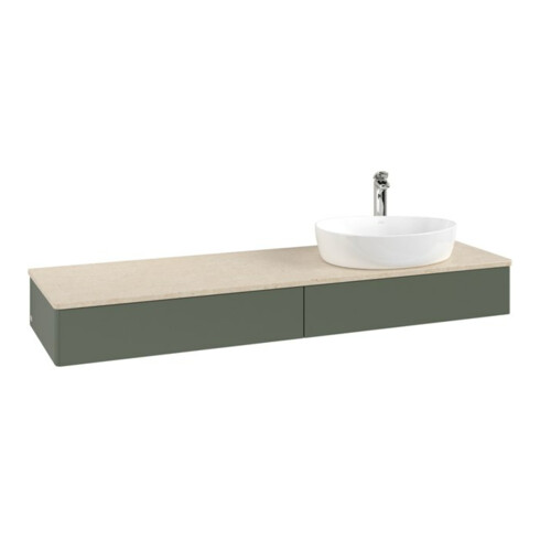 V&B Waschtischunterschrank ohne Frontstruktur Antao 160x50cm, HL, WBP botti., lea gre. m Lac