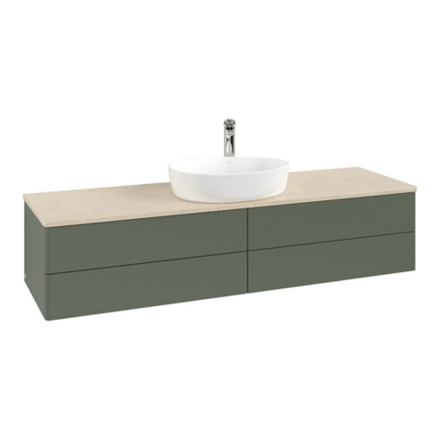 V&B Waschtischunterschrank ohne Frontstruktur Antao 160x50cm, HL, WBP botti., lea gre. m Lac