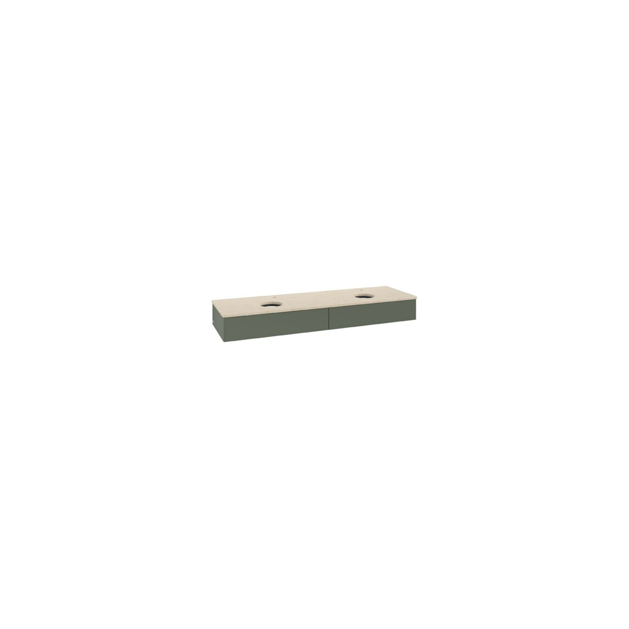 V&B Waschtischunterschrank ohne Frontstruktur Antao 160x50cm, HL, WBP botti., lea gre. m Lac ; Villeroy & Boch