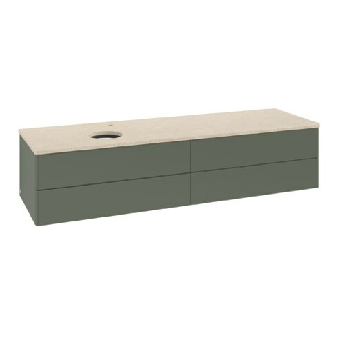 V&B Waschtischunterschrank ohne Frontstruktur Antao 160x50cm, HL, WBP botti., lea gre. m Lac