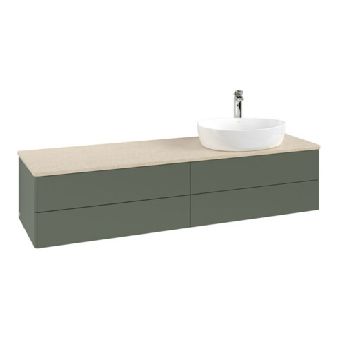 V&B Waschtischunterschrank ohne Frontstruktur Antao 160x50cm, HL, WBP botti., lea gre. m Lac