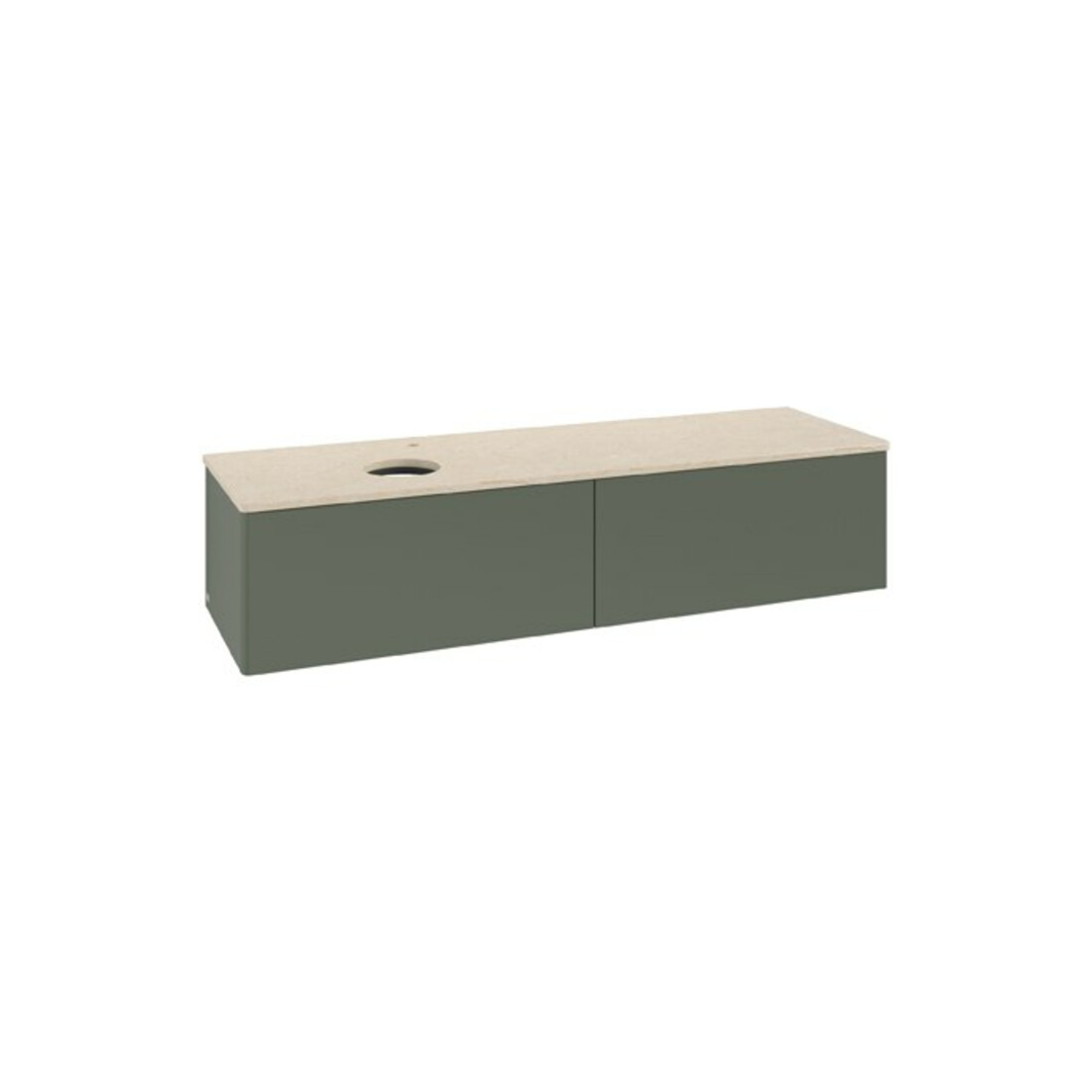 V&B Waschtischunterschrank ohne Frontstruktur Antao 160x50cm, HL, WBP botti., lea gre. m Lac