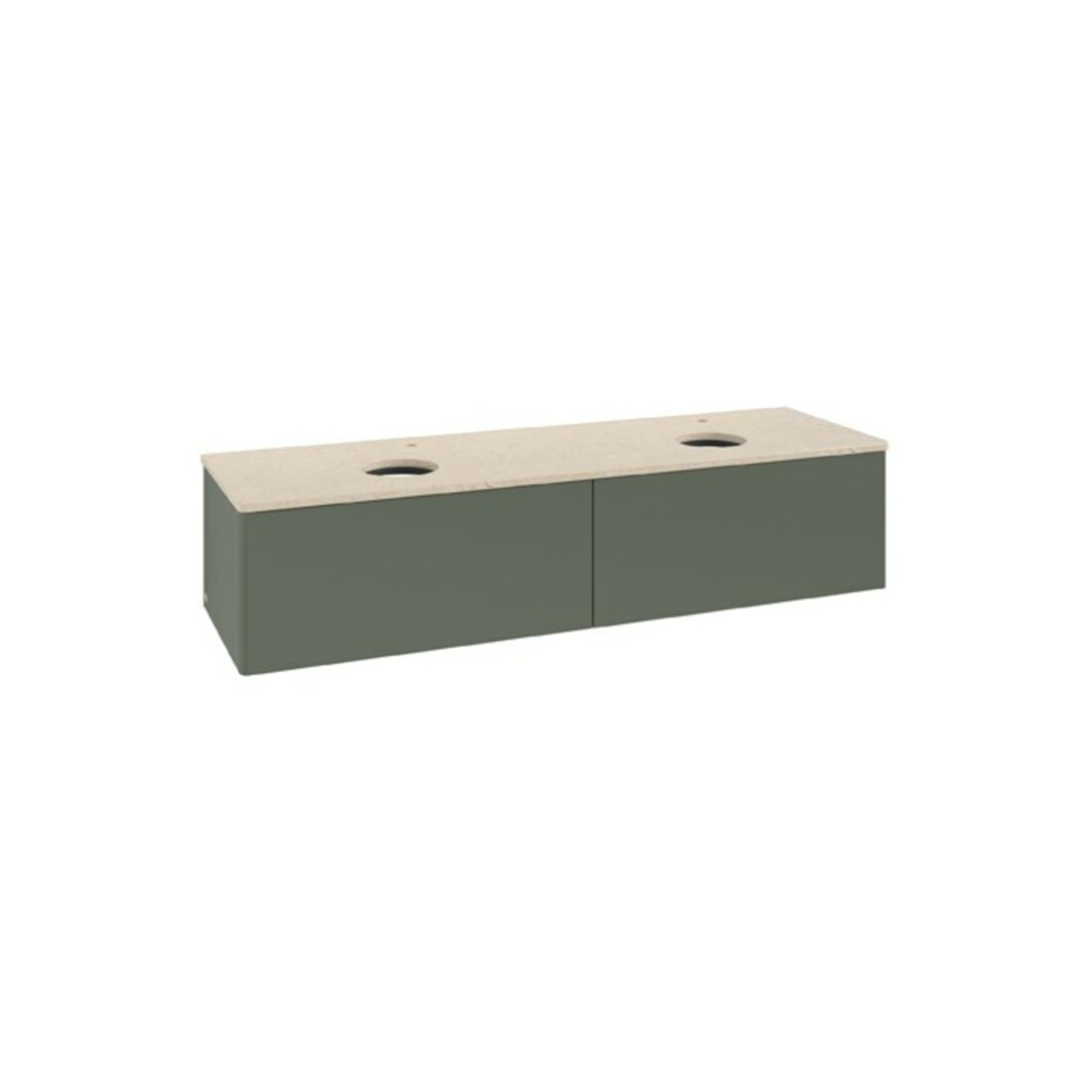 V&B Waschtischunterschrank ohne Frontstruktur Antao 160x50cm, HL, WBP botti., lea gre. m Lac
