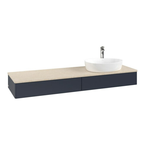 V&B Waschtischunterschrank ohne Frontstruktur Antao 160x50cm, HL, WBP botti., md bl. m Lac