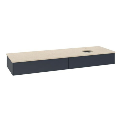 V&B Waschtischunterschrank ohne Frontstruktur Antao 160x50cm, HL, WBP botti., md bl. m Lac