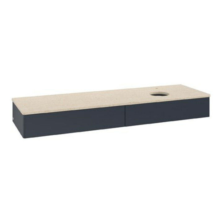 V&B Waschtischunterschrank ohne Frontstruktur Antao 160x50cm, HL, WBP botti., md bl. m Lac