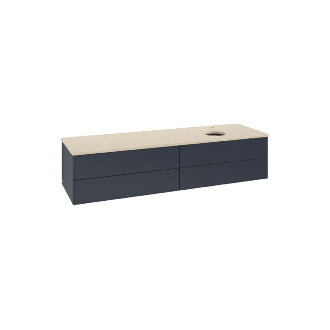 V&B Waschtischunterschrank ohne Frontstruktur Antao 160x50cm, HL, WBP botti., md bl. m Lac