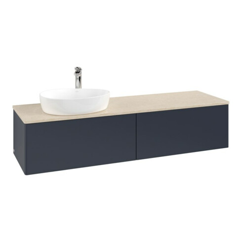 V&B Waschtischunterschrank ohne Frontstruktur Antao 160x50cm, HL, WBP botti., md bl. m Lac