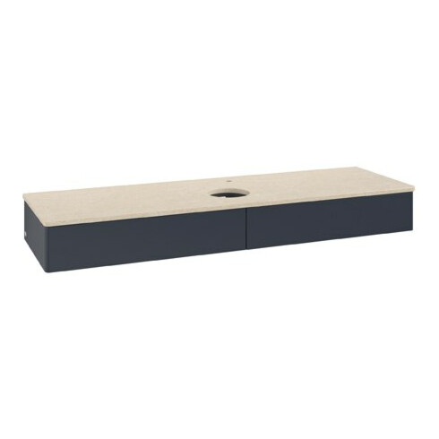 V&B Waschtischunterschrank ohne Frontstruktur Antao 160x50cm, HL, WBP botti., md bl. m Lac