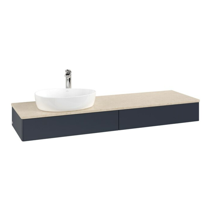V&B Waschtischunterschrank ohne Frontstruktur Antao 160x50cm, HL, WBP botti., md bl. m Lac