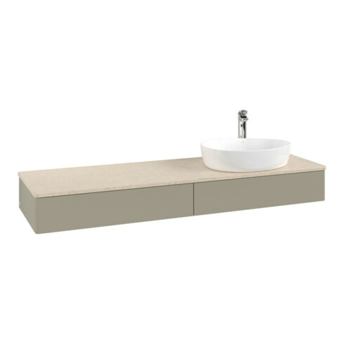 V&B Waschtischunterschrank ohne Frontstruktur Antao 160x50cm, HL, WBP botti., st. Gr m Lac
