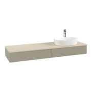 V&B Waschtischunterschrank ohne Frontstruktur Antao 160x50cm, HL, WBP botti., st. Gr m Lac