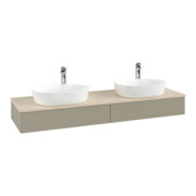 V&B Waschtischunterschrank ohne Frontstruktur Antao 160x50cm, HL, WBP botti., st. Gr m Lac