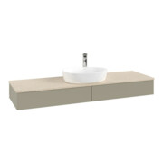 V&B Waschtischunterschrank ohne Frontstruktur Antao 160x50cm, HL, WBP botti., st. Gr m Lac
