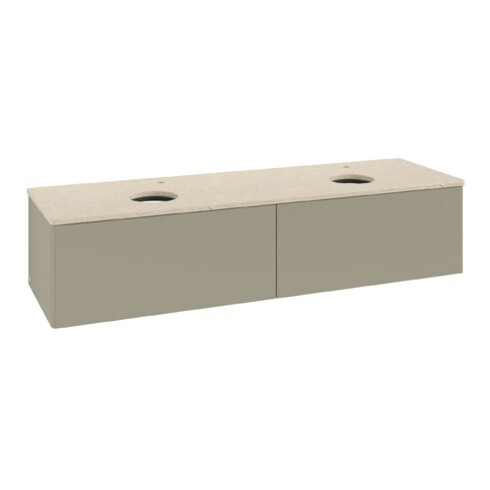 V&B Waschtischunterschrank ohne Frontstruktur Antao 160x50cm, HL, WBP botti., st. Gr m Lac