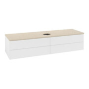 V&B Waschtischunterschrank ohne Frontstruktur Antao 160x50cm, HL, WBP botti., wh. m Lac