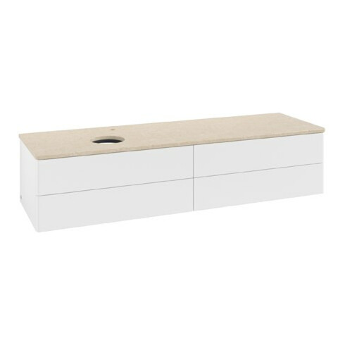 V&B Waschtischunterschrank ohne Frontstruktur Antao 160x50cm, HL, WBP botti., wh. m Lac