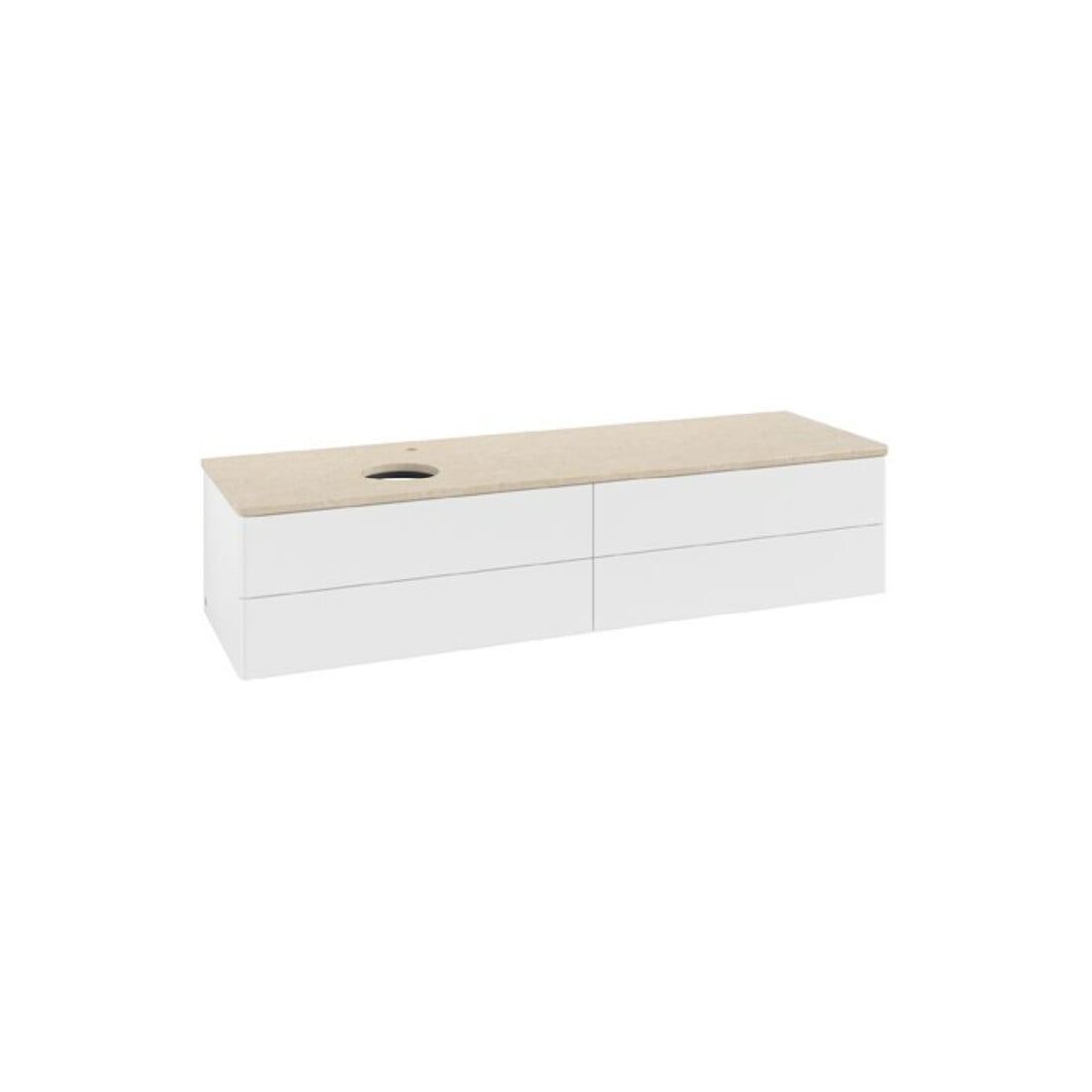 V&B Waschtischunterschrank ohne Frontstruktur Antao 160x50cm, HL, WBP botti., wh. m Lac