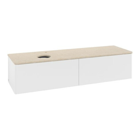 V&B Waschtischunterschrank ohne Frontstruktur Antao 160x50cm, HL, WBP botti., wh. m Lac