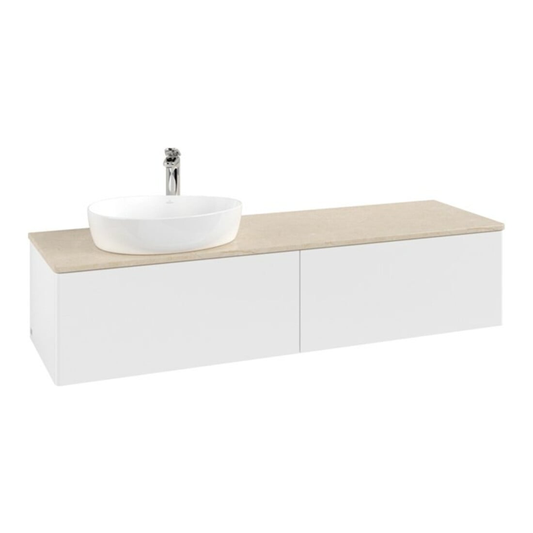 V&B Waschtischunterschrank ohne Frontstruktur Antao 160x50cm, HL, WBP botti., wh. m Lac