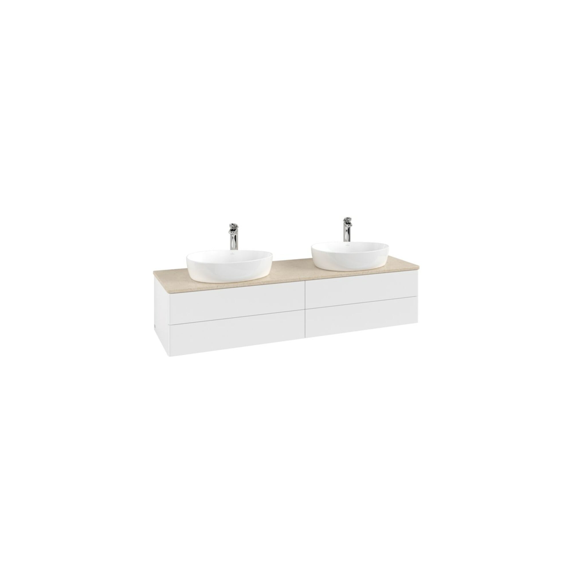 V&B Waschtischunterschrank ohne Frontstruktur Antao 160x50cm, HL, WBP botti., wh. m Lac ; Villeroy & Boch