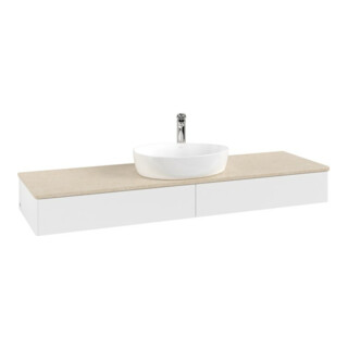 V&B Waschtischunterschrank ohne Frontstruktur Antao 160x50cm, HL, WBP botti., wh. m Lac