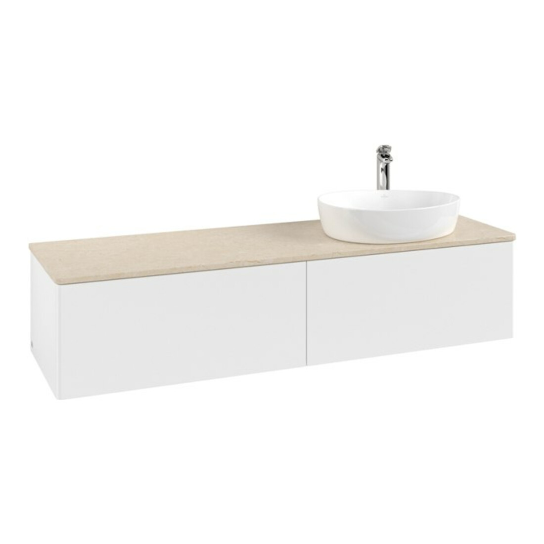 V&B Waschtischunterschrank ohne Frontstruktur Antao 160x50cm, HL, WBP botti., wh. m Lac