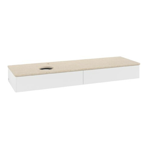 V&B Waschtischunterschrank ohne Frontstruktur Antao 160x50cm, HL, WBP botti., wh. m Lac
