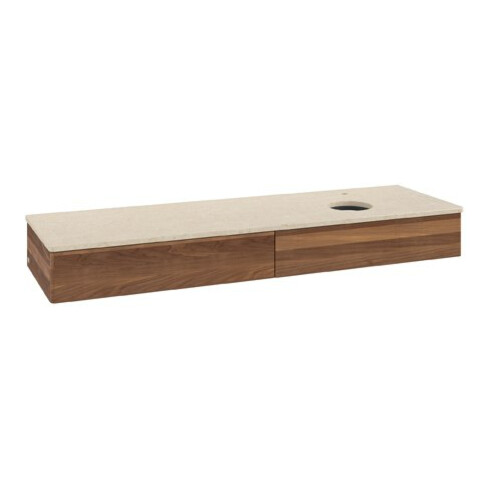 V&B Waschtischunterschrank ohne Frontstruktur Antao 160x50cm, HL, WBP-farbe botti., w. wal