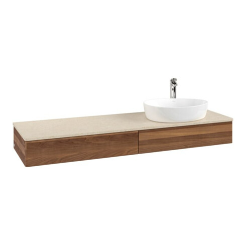 V&B Waschtischunterschrank ohne Frontstruktur Antao 160x50cm, HL, WBP-farbe botti., w. wal