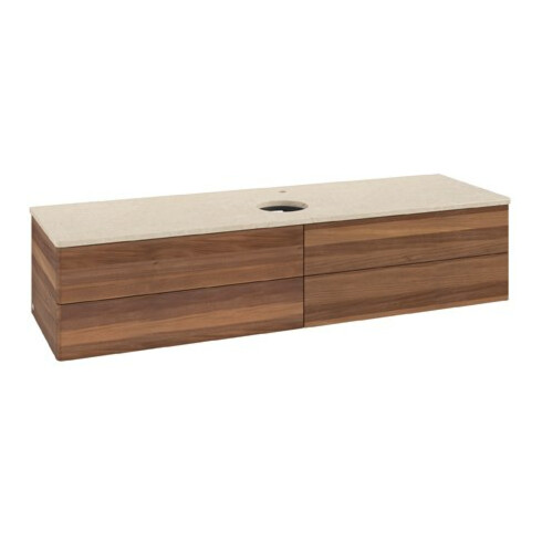 V&B Waschtischunterschrank ohne Frontstruktur Antao 160x50cm, HL, WBP-farbe botti., w. wal