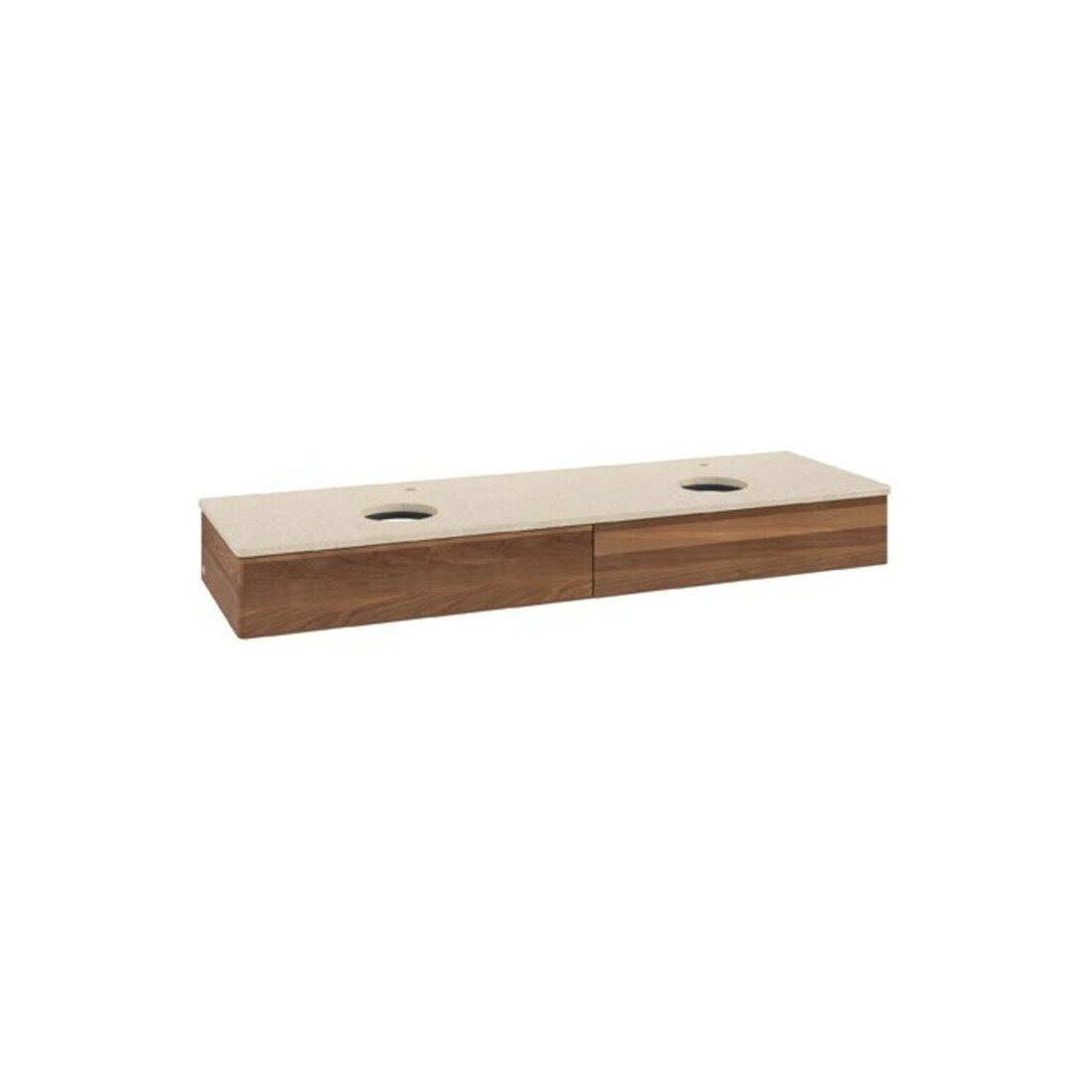 V&B Waschtischunterschrank ohne Frontstruktur Antao 160x50cm, HL, WBP-farbe botti., w. wal