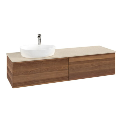 V&B Waschtischunterschrank ohne Frontstruktur Antao 160x50cm, HL, WBP-farbe botti., w. wal
