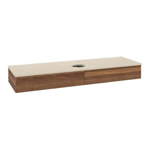 V&B Waschtischunterschrank ohne Frontstruktur Antao 160x50cm, HL, WBP-farbe botti., w. wal