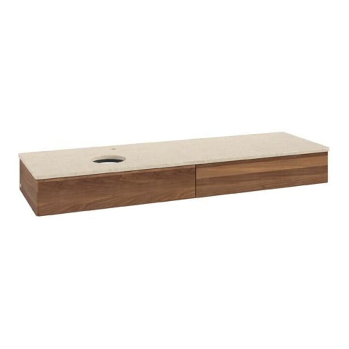 V&B Waschtischunterschrank ohne Frontstruktur Antao 160x50cm, HL, WBP-farbe botti., w. wal