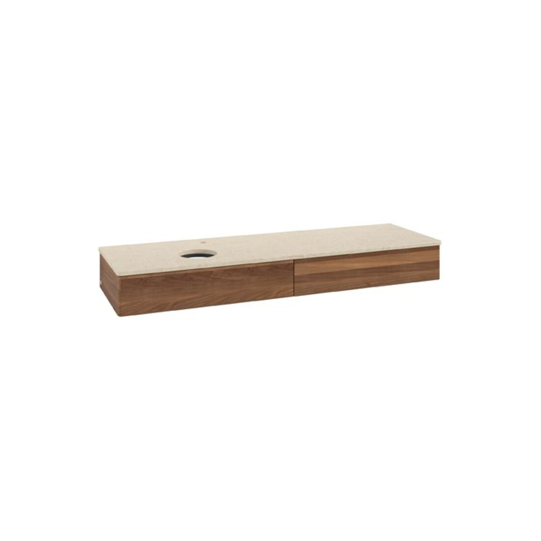 V&B Waschtischunterschrank ohne Frontstruktur Antao 160x50cm, HL, WBP-farbe botti., w. wal