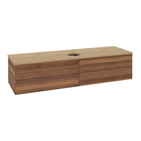 V&B Waschtischunterschrank ohne Frontstruktur Antao 160x50cm, HL, WBP-farbe hon. Oa, w. wal