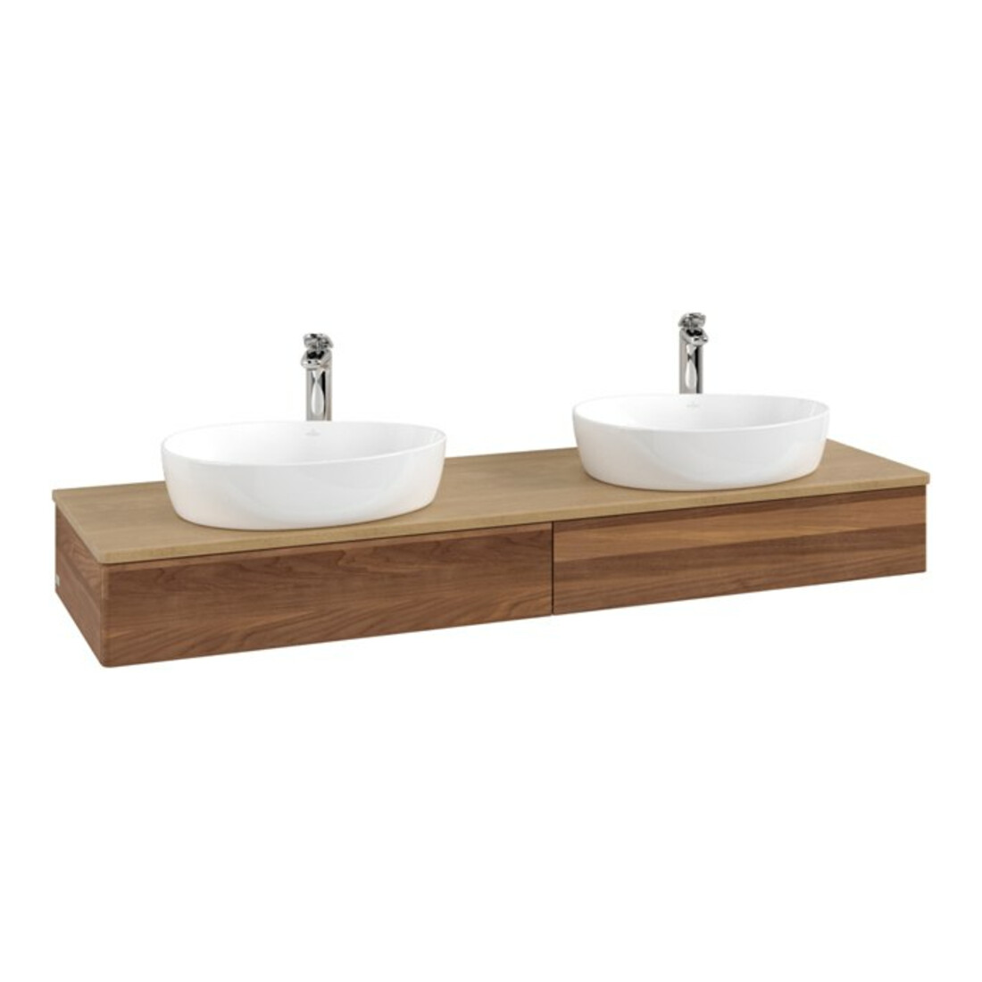 V&B Waschtischunterschrank ohne Frontstruktur Antao 160x50cm, HL, WBP-farbe hon. Oa, w. wal
