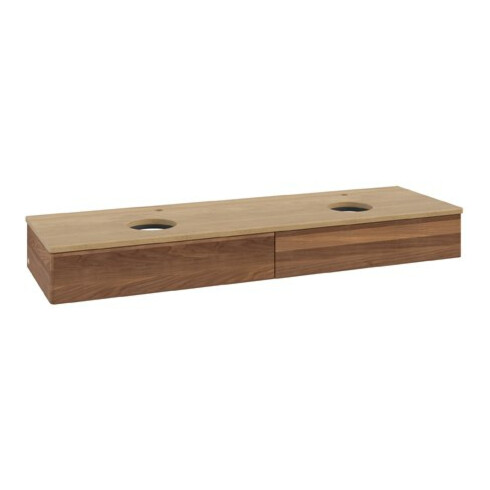 V&B Waschtischunterschrank ohne Frontstruktur Antao 160x50cm, HL, WBP-farbe hon. Oa, w. wal