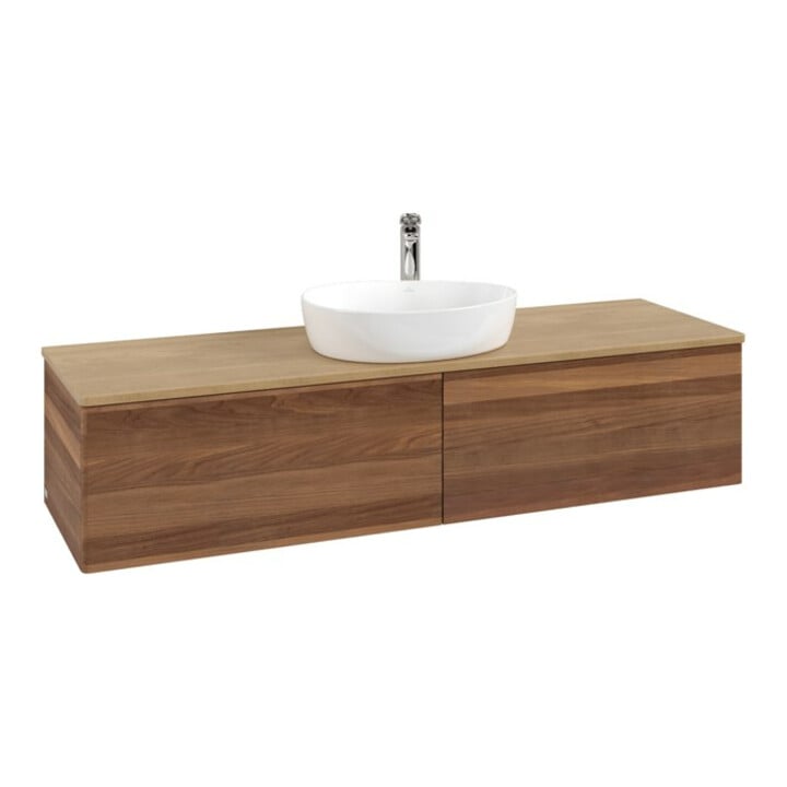 V&B Waschtischunterschrank ohne Frontstruktur Antao 160x50cm, HL, WBP-farbe hon. Oa, w. wal