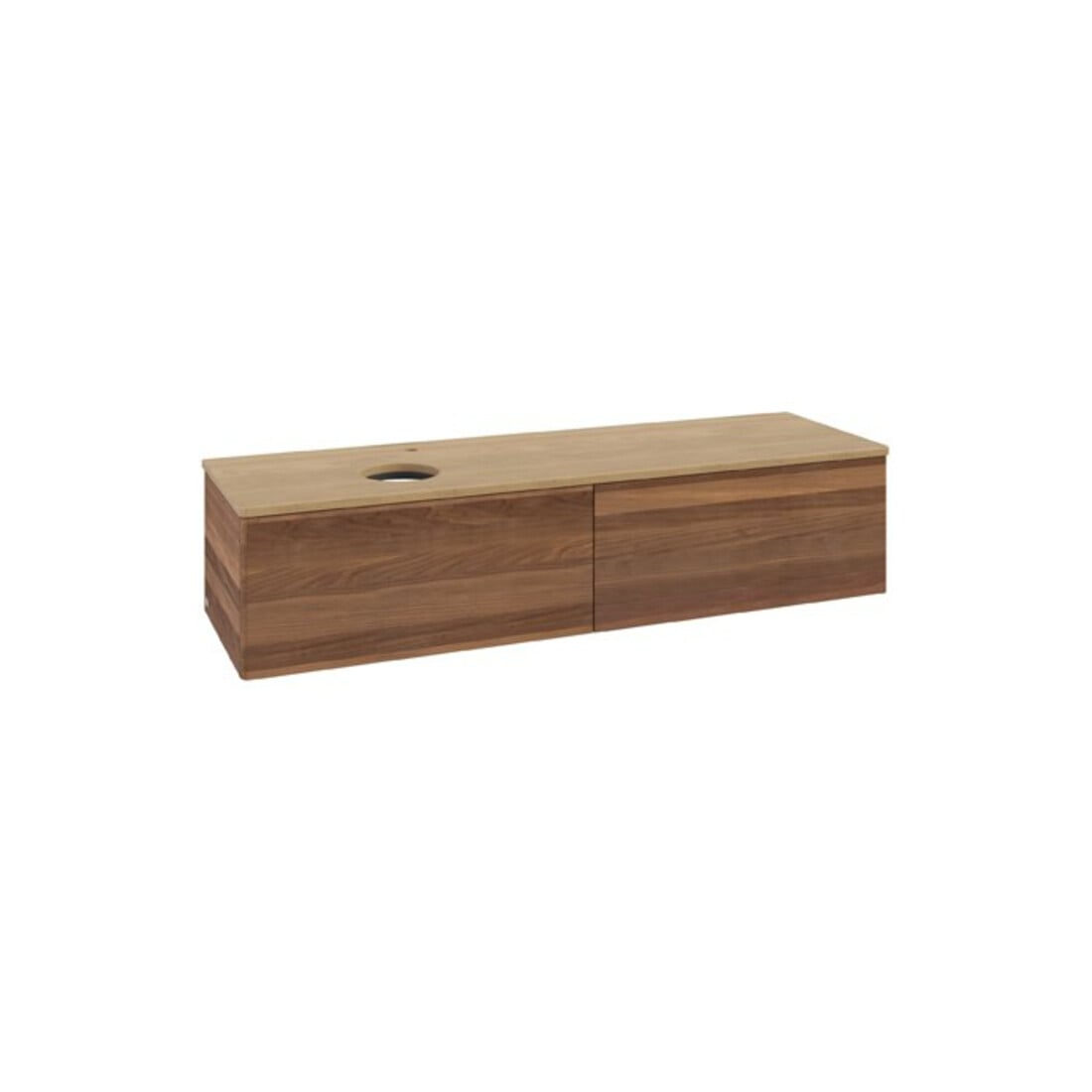V&B Waschtischunterschrank ohne Frontstruktur Antao 160x50cm, HL, WBP-farbe hon. Oa, w. wal