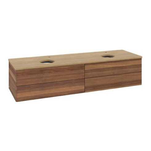 V&B Waschtischunterschrank ohne Frontstruktur Antao 160x50cm, HL, WBP-farbe hon. Oa, w. wal