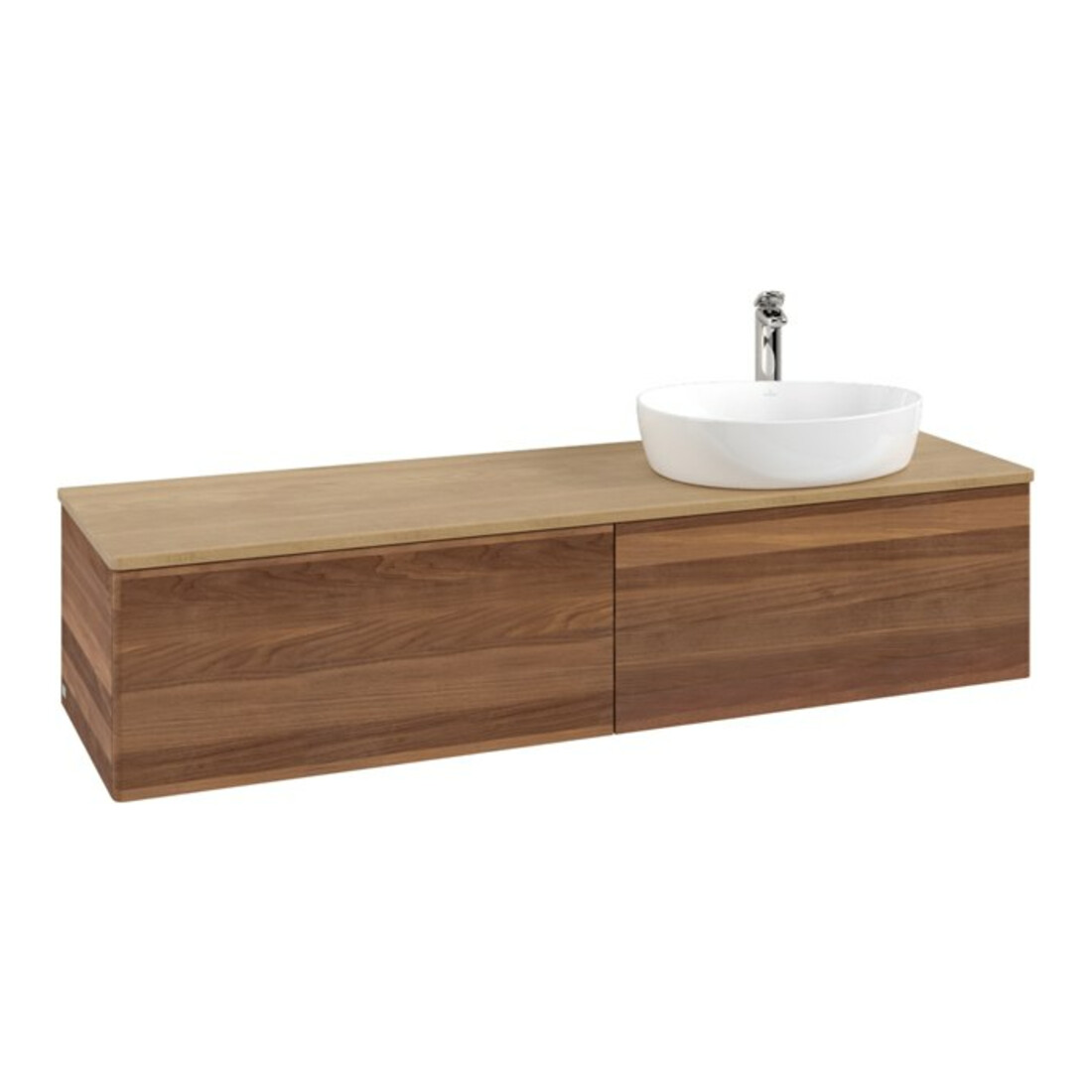V&B Waschtischunterschrank ohne Frontstruktur Antao 160x50cm, HL, WBP-farbe hon. Oa, w. wal