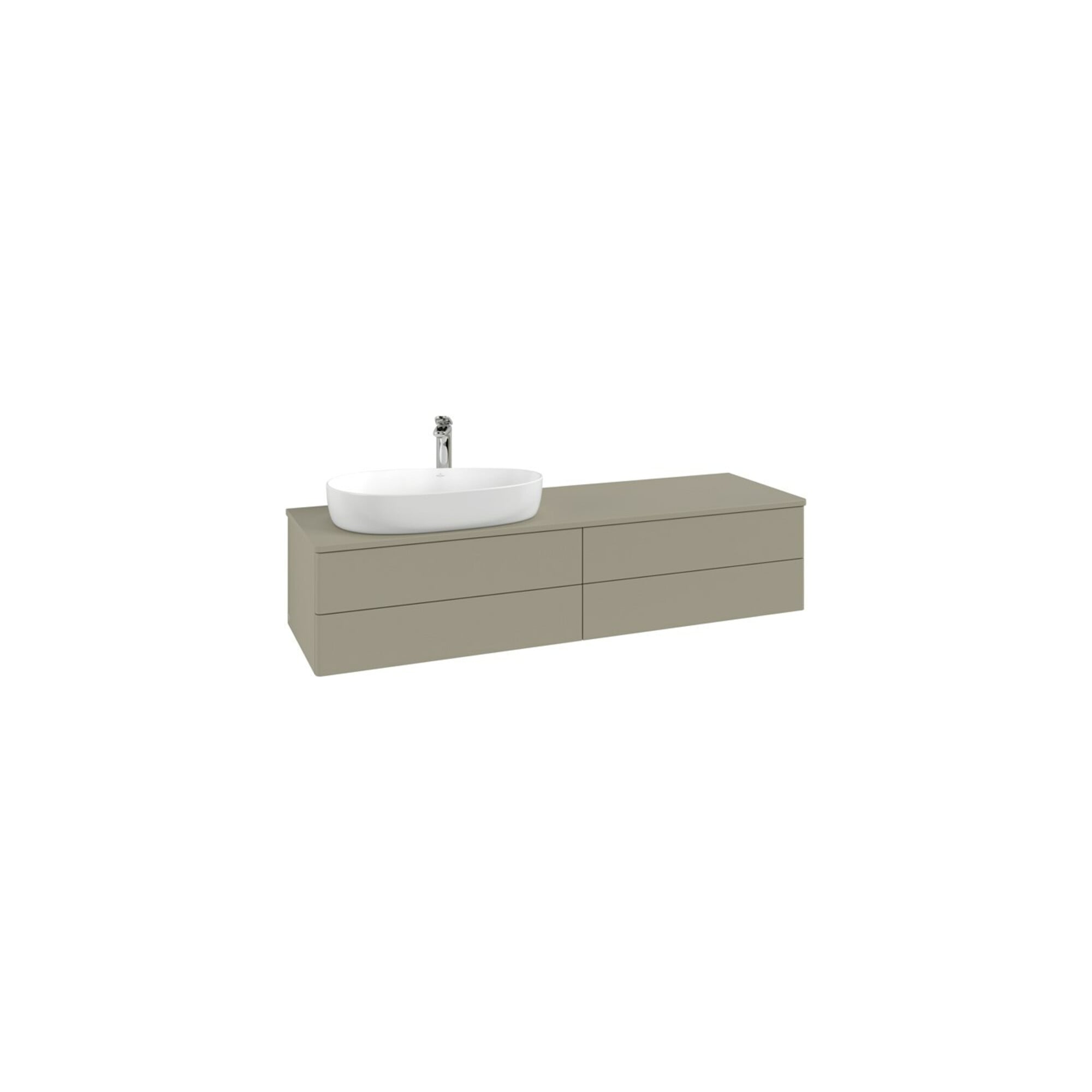 V&B Waschtischunterschrank ohne Frontstruktur Antao 160x50cm, HL, WBP-farbe Lac, bla m Lac ; Villeroy & Boch