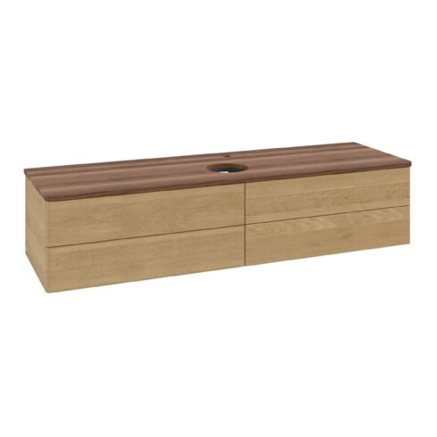V&B Waschtischunterschrank ohne Frontstruktur Antao 160x50cm, HL, WBP-farbe w. wal, hon. Oa