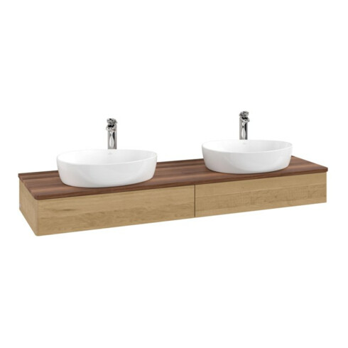 V&B Waschtischunterschrank ohne Frontstruktur Antao 160x50cm, HL, WBP-farbe w. wal, hon. Oa