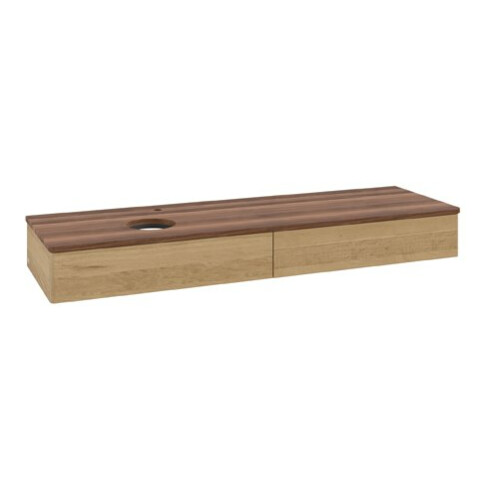 V&B Waschtischunterschrank ohne Frontstruktur Antao 160x50cm, HL, WBP-farbe w. wal, hon. Oa